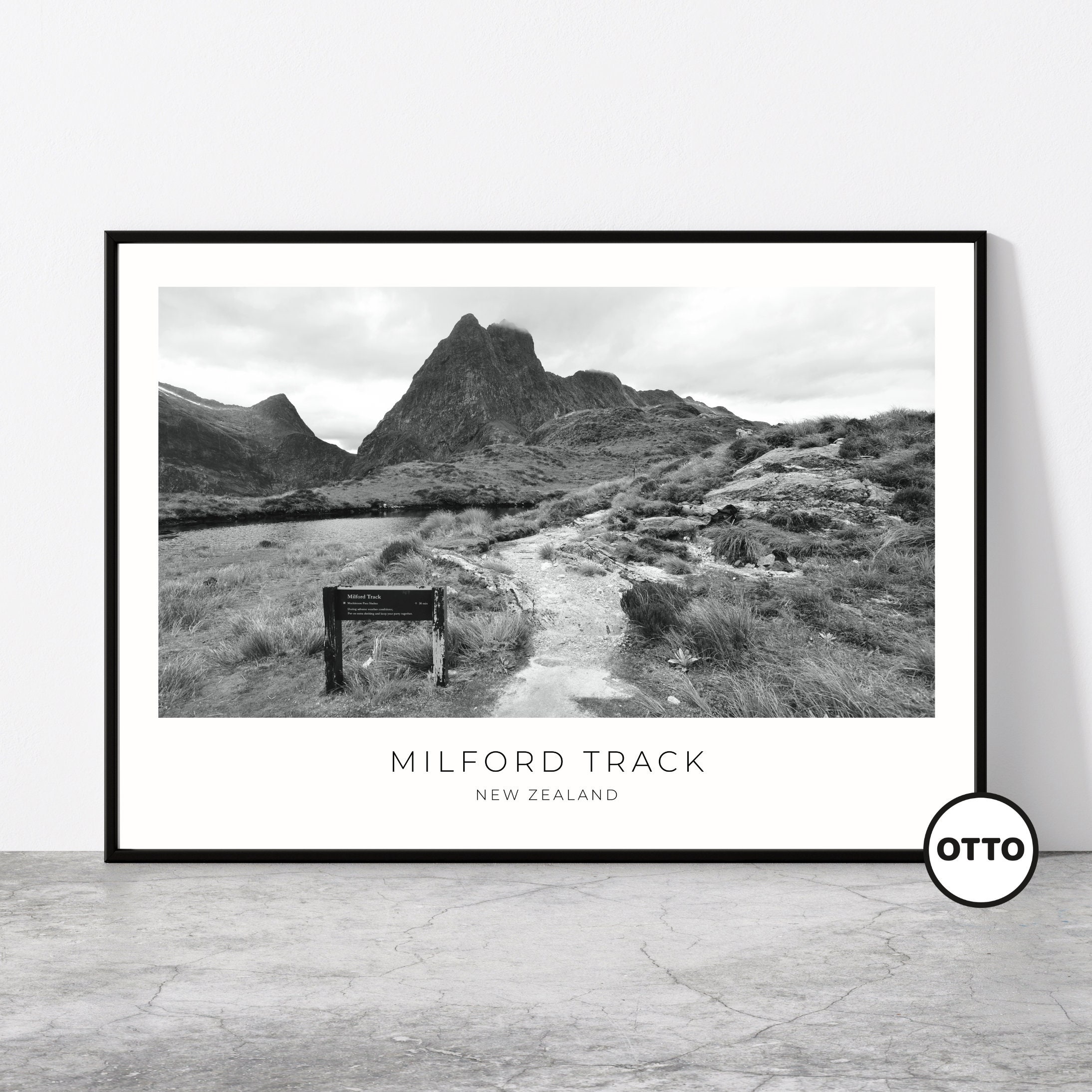 Milford Track Wall Art Print, Mackinnon Pass, New Zealand Travel