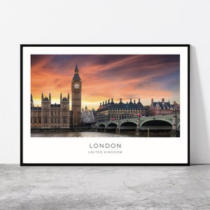 Westminster Wall Art | London Home Decor | Big Ben, Houses of Parliament, Westminster Bridge | Artful Travel Gift | UK Art Poster Print