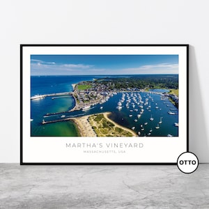 Martha&#39;s Vineyard Wall Art | Martha&#39;s Vineyard Home Decor Print | Oak Bluffs Travel Poster | Photo Travel Gift Idea | Massachusetts, USA