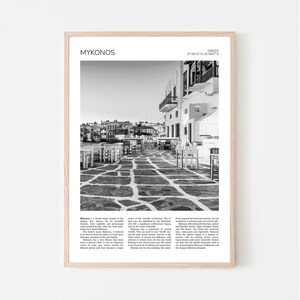 Mykonos Wall Art | Waterfront, Little Venice, Mykonos Artful Travel Poster Print Photo | Cityscape Print Photo | Greece, Europe
