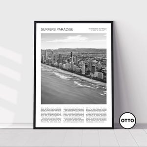 Surfers Paradise Wall Art | Surfers Paradise Home Decor | Gold Coast, Queensland, Australian Artful Travel Gift | Australia Art Poster Print