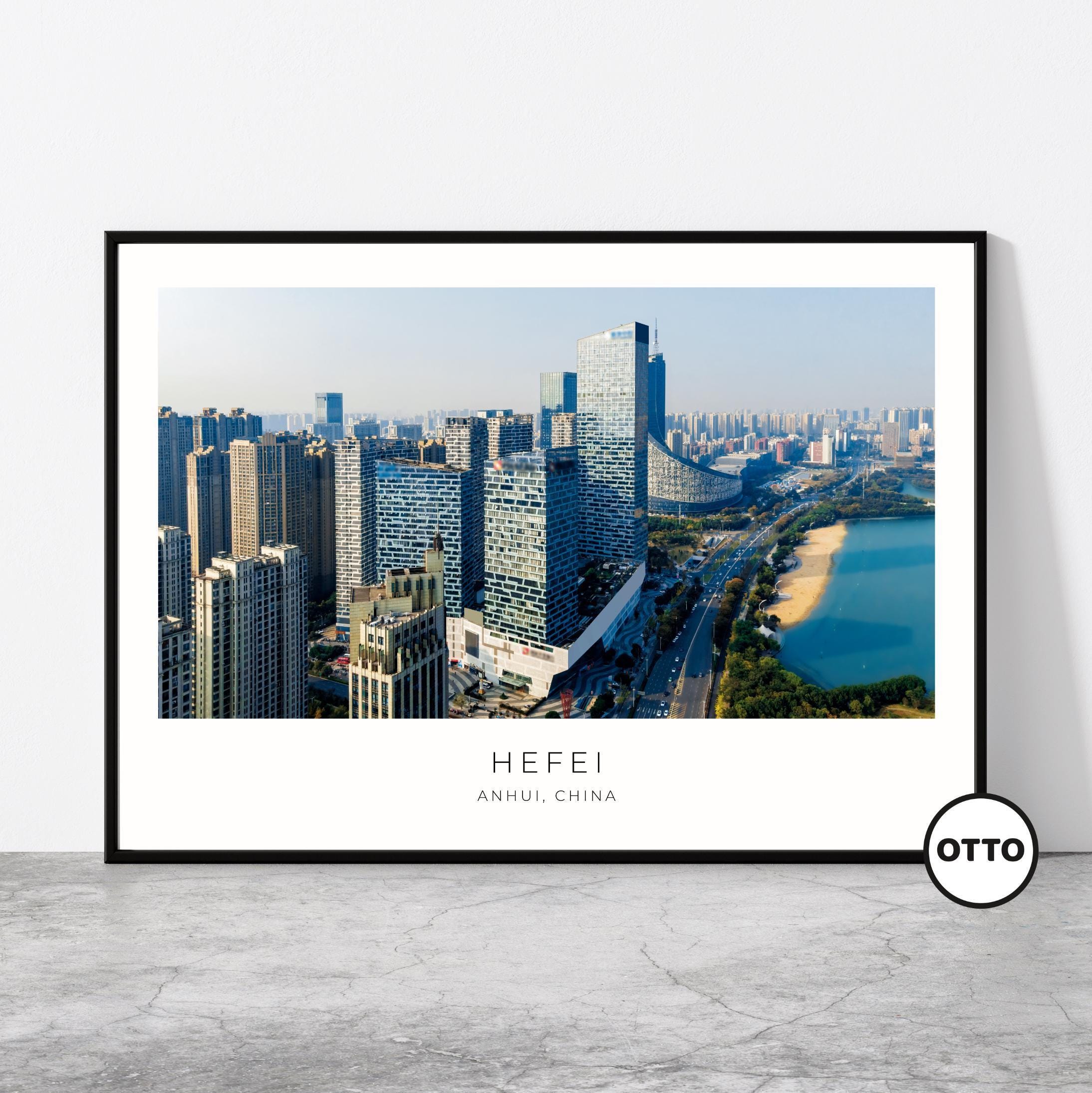 Hefei Wall Art | Hefei Home Decor Print | City Art Travel Poster | Artful Photo Travel Gift Memento Idea | Anhui, China