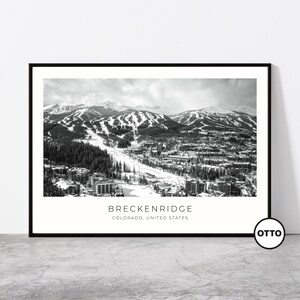 Breckenridge Wall Art | Breckenridge Home Decor | Ski Resort Landscape | American Artful Travel Gift | Colorado, USA Art Poster Print