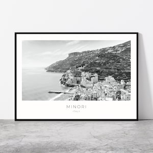 Minori Wall Art | Minori Home Decor | Amalfi Coast, Salerno, Campania | Italian Artful Travel Gift | Italy Art Poster Print