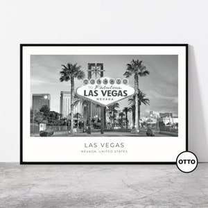 Las Vegas Wall Art | Nevada Home Decor | Welcome to Las Vegas Sign | American Artful Travel Gift | US Art Poster Print