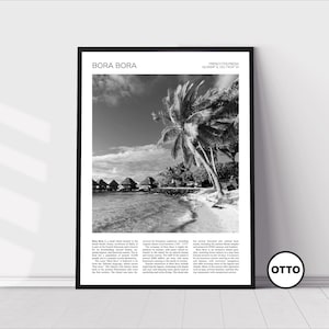 Bora Bora Wall Art | Bora Bora Home Decor Print | Beach Art Travel Poster | Artful Photo Travel Gift Memento Idea | French Polynesia