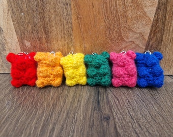 Crocheted Gummy Bear Keyring
