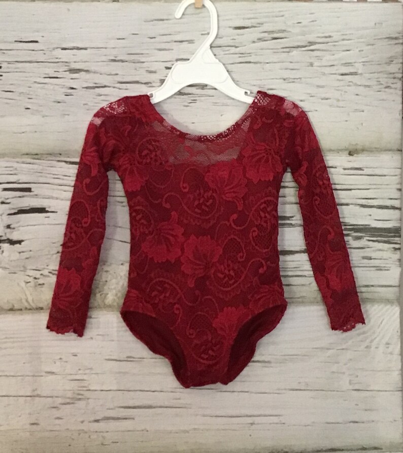Long or Short Sleeve Burgundy Lace Leotard Leotard,Lace Romper, Burgundy Lace Leotard forgirls,Bodysuit Lace Leotard