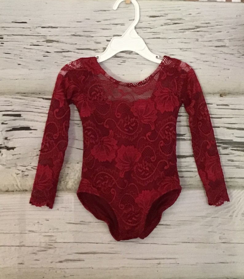 Long or Short Sleeve Burgundy Lace Leotard Leotard,Lace Romper, Burgundy Lace Leotard forgirls,Bodysuit Lace Leotard
