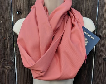 Salmon Baera Pocket Scarf