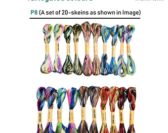 Silk Thread Multi Colored Hand Dye Yarn Pattern Embroidery Cross Stitch Jewelry Making 100% Viscose Fine Thread