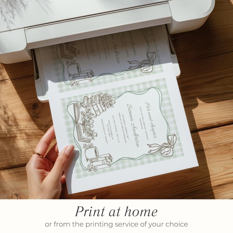 Her Next Chapter Bridal Shower Invitation Template | A New Chapter Begins, New Chapter Invite, Book Lover Wedding, Storybook Shower | 011 image 7