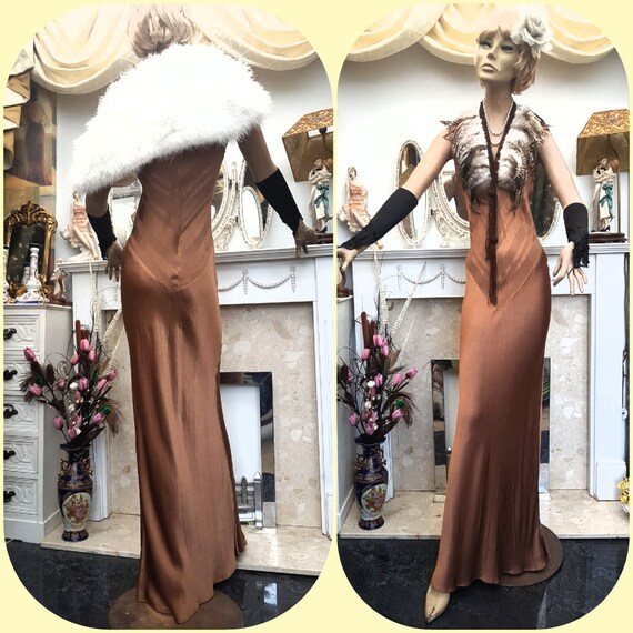 1930's Downton Abbey Evening Gown Old Hollywood Gl