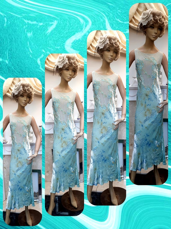 20's 30's Downton Abbey Formal Evening Dress, Bias