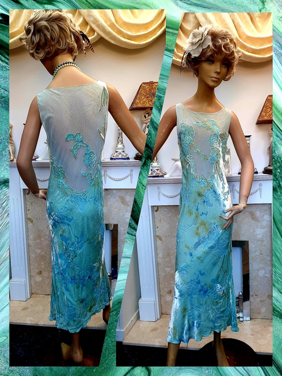 20's 30's Downton Abbey Formal Evening Dress, Bias