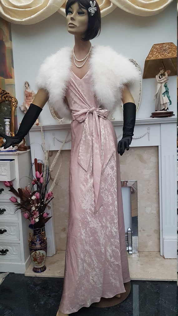1930's Downton Abbey Formal Evening Dress Wedding… - image 3