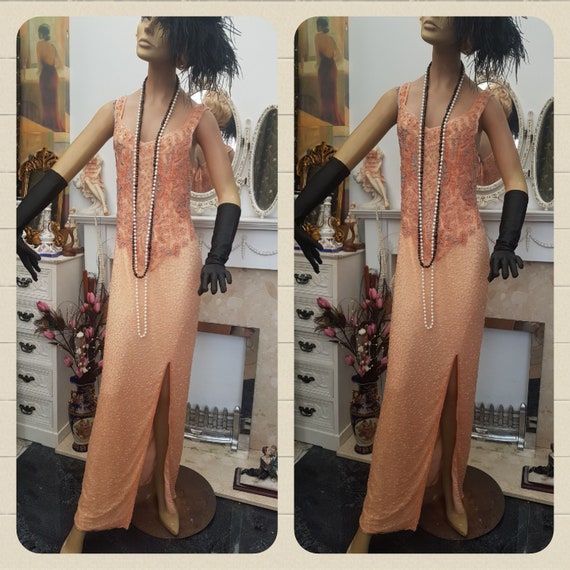 1930'S Downton Abbey Formal Evening Dress, Art Dec