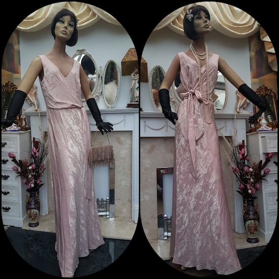 1930's Downton Abbey Formal Evening Dress Wedding… - image 6