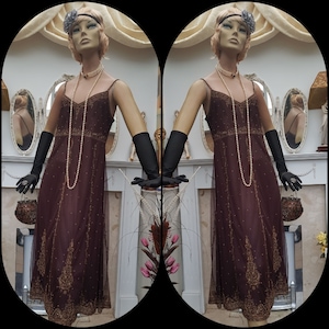1920&#39;s Downton Abbey Formal Evening Dress Size 12 UK 8 US