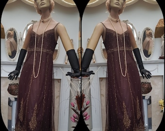 1920&#39;s Downton Abbey Formal Evening Dress Size 12 UK 8 US