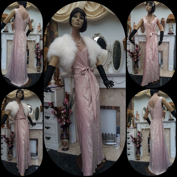 1930's Downton Abbey Formal Evening Dress Wedding… - image 10