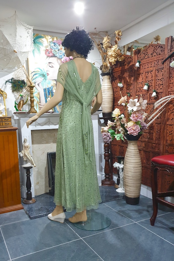 Vintage Flapper Dress, Downton Abbey Flapper with… - image 10