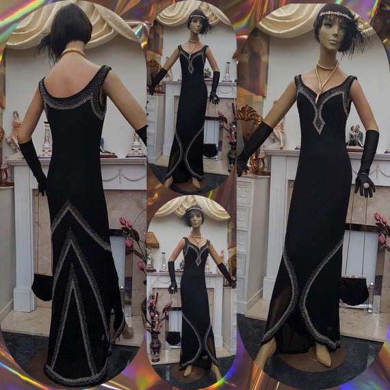 1930's Downton Abbey Evening Formal Gown Old Holl… - image 8