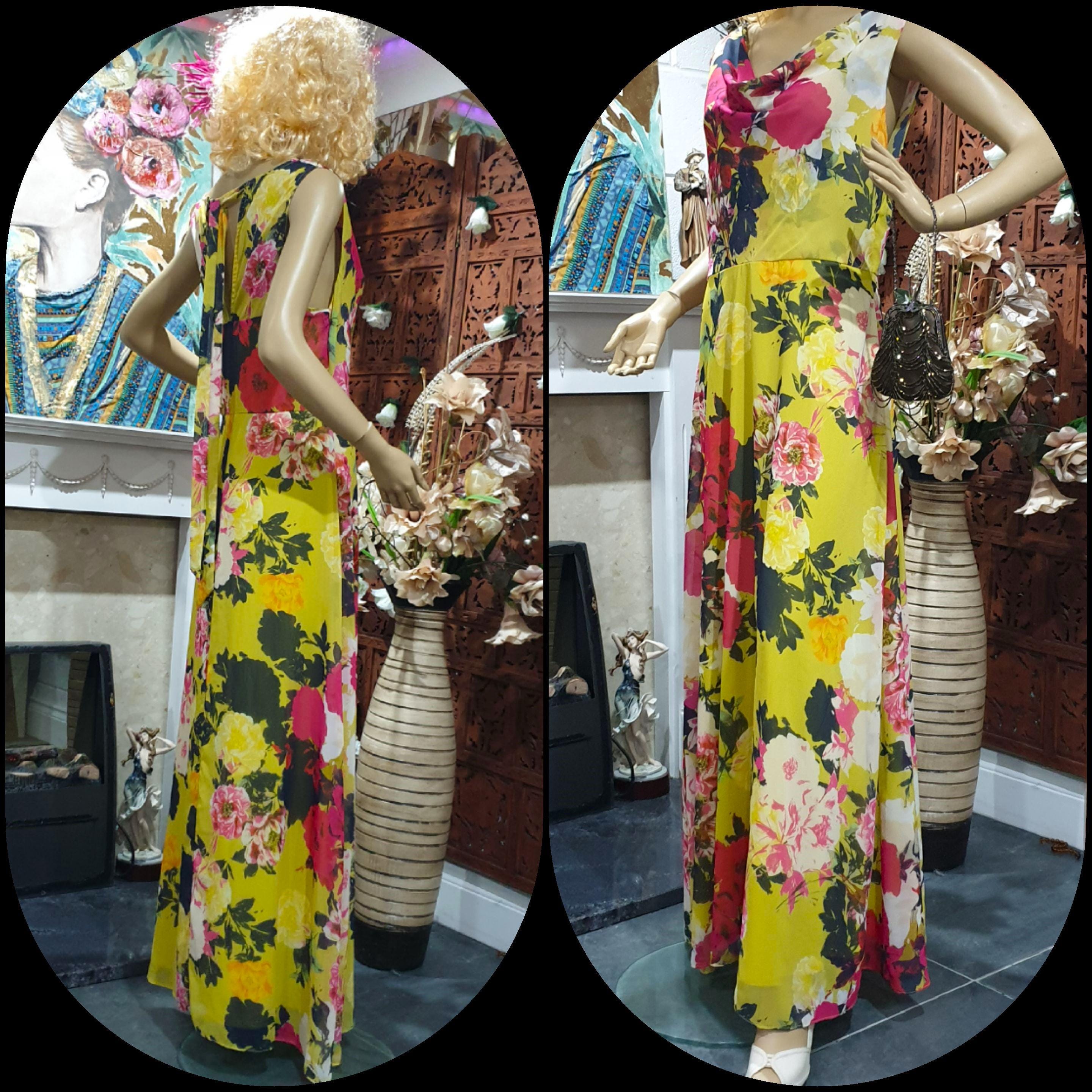knee length dresses for ladies Buy Peach Floral Maxi Dress with Long Sleeves