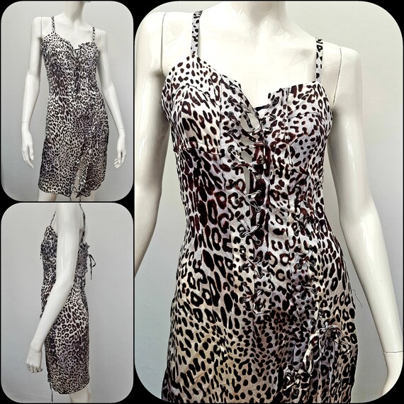 guess animal print dress