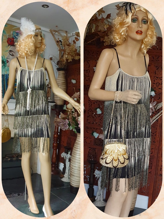 1920' Great Gatsby Charleston Flapper Dress Beaded