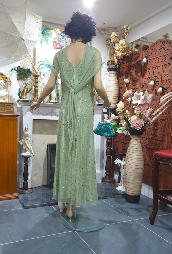 Vintage Flapper Dress, Downton Abbey Flapper with… - image 3