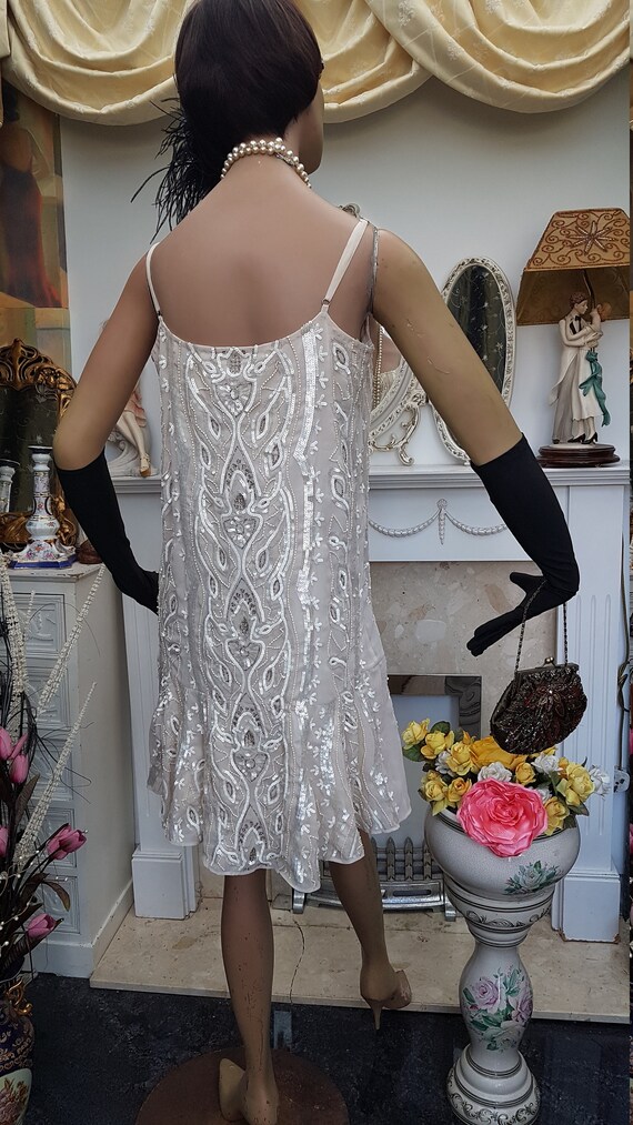 1920' Great Gatsby Flapper Dress Art Deco Sequin … - image 9