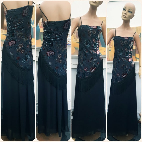 velvet combination dress