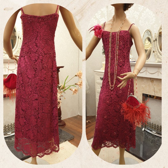 1920's Downton Abbey Formal Evening Dress Size 14U