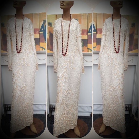 1920's Downton Abbey Formal Evening Dress Size 10U