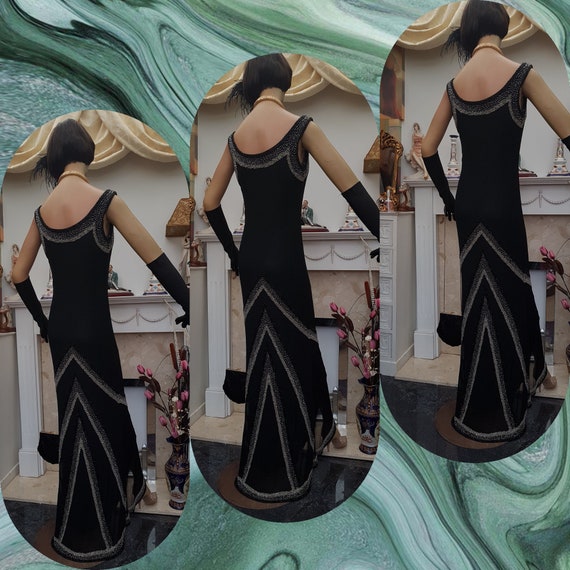 1930's Downton Abbey Evening Formal Gown Old Holl… - image 7