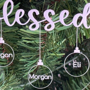 Personalized Acrylic Family Ornament, 2023 Christmas Ornament, Custom Name Christmas Ornament ...