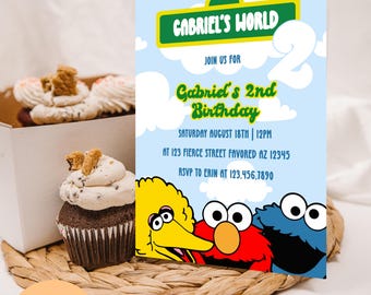 Sesame Street Birthday Invitation: Editable Party Invite (Digital Download 5x7 in.)
