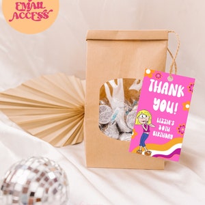 Lizzie McGuire Inspired Favor Tag | Lizzie Themed Thank You | ANY AGE Lizzie Birthday Tag | Digital Template