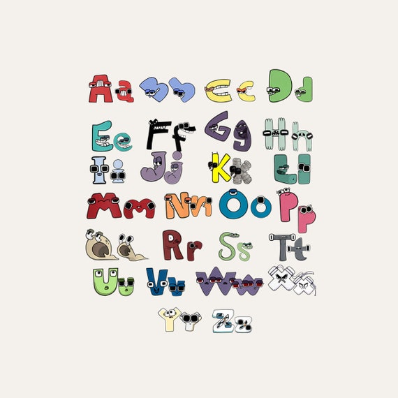 Villain Letter Abc Costume Boys Matching Evil Alphabet Lore Poster