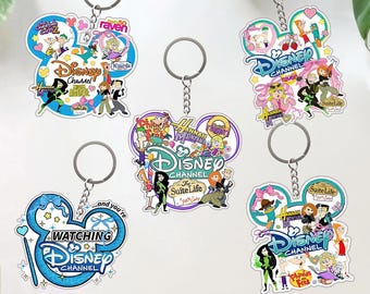 Disney Channel Characters Keychain, Suite Life Keychain, Phineas Ferb Keychain