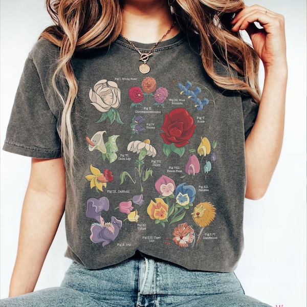 Disney Alice in Wonderland Comfort Colors Shirt, Disney Shirt, Alice in Wonderland Wildflower Shirt, Disneyland Shirt, Disney Princess Shirt