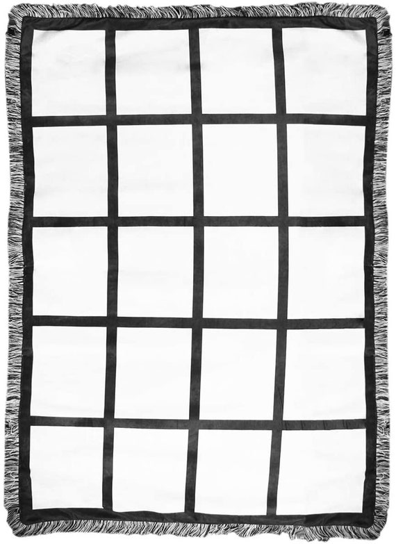 Sublimation 20 Panel Plush Throw Blanket (100*150cm /39.4 x 59