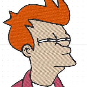 FRY FUTURAMA MEME - embroidery design