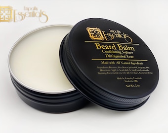 Beard Balm / Shea Butter and Jojoba Oil Base / Distinguished Light Scent