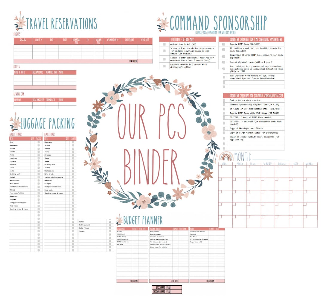 CONUS to OCONUS Comprehensive Boho Style Customizable PCS Binder for Military Moves International Edition, Overseas Edition - Etsy conus-to-oconus-comprehensive-boho-style-customizable-pcs-binder-for-military-moves-international-edition-overseas-edition-etsy