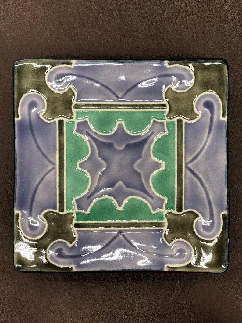 6x6 Arts And Crafts Tile Handmade Art Tile Cuenca Tile Etsy