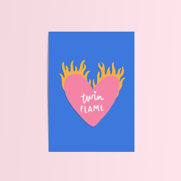 Twin Flame Card // Galentines Card // Bestie // Pick Me Up // Break Up Card // Best Friend // Birthday