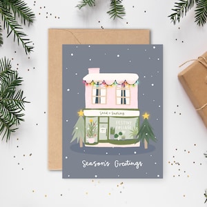 Süße Weihnachtskarten / Süße Weihnachtskarten / Kaffee Weihnachtsmarkt Pflanzenladen Pflanze Mama Blumen