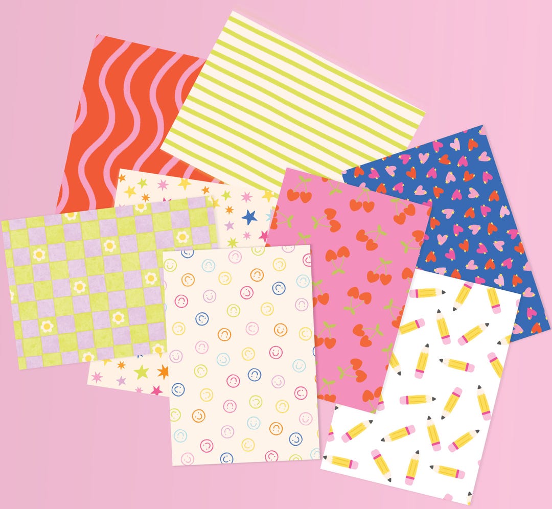 Bright Patterns Crafting Papers / 8 Sheets of Patterned Craft Papers ...